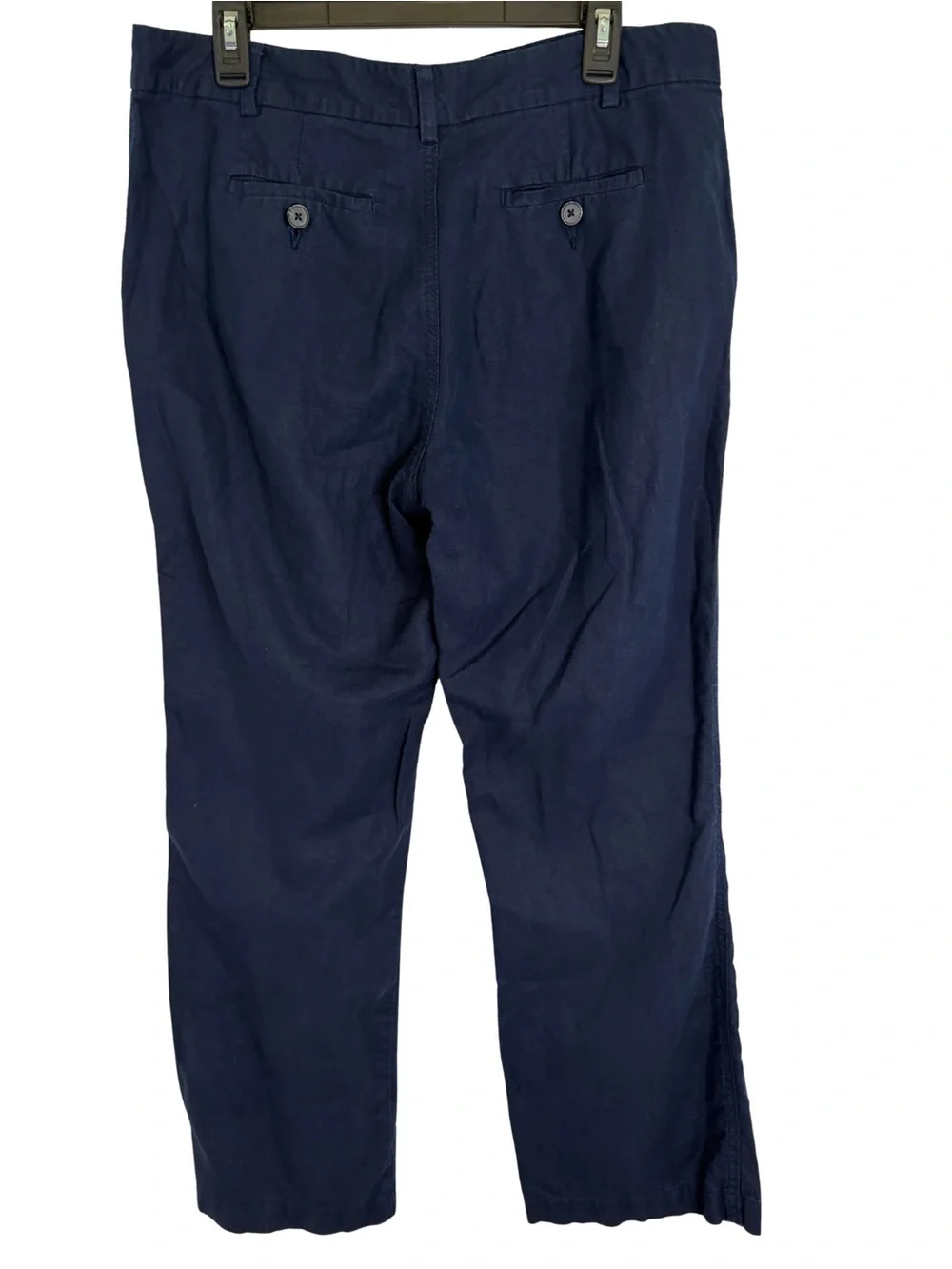 Banana Republic Navy Blue Linen Blend Wide Leg Pants